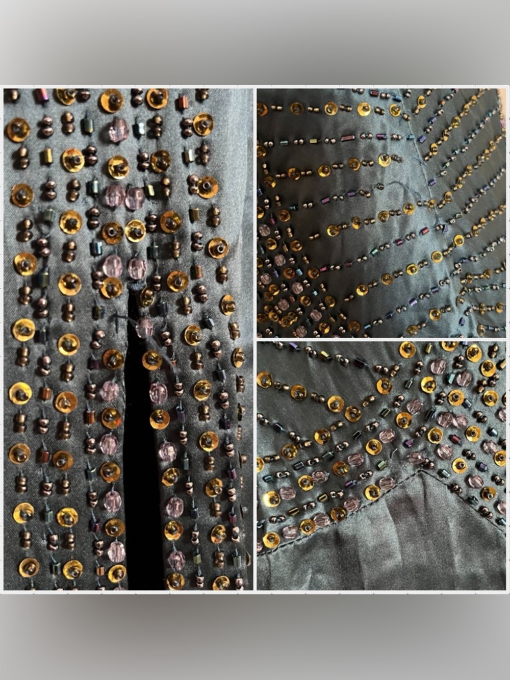 Sue Wong teal silk dress - Picture 7 of 7